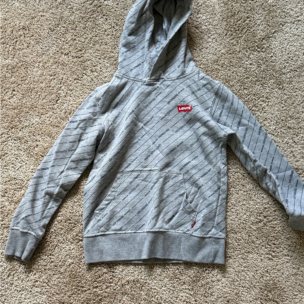 Levi's Gray Hoodie with Red Logo